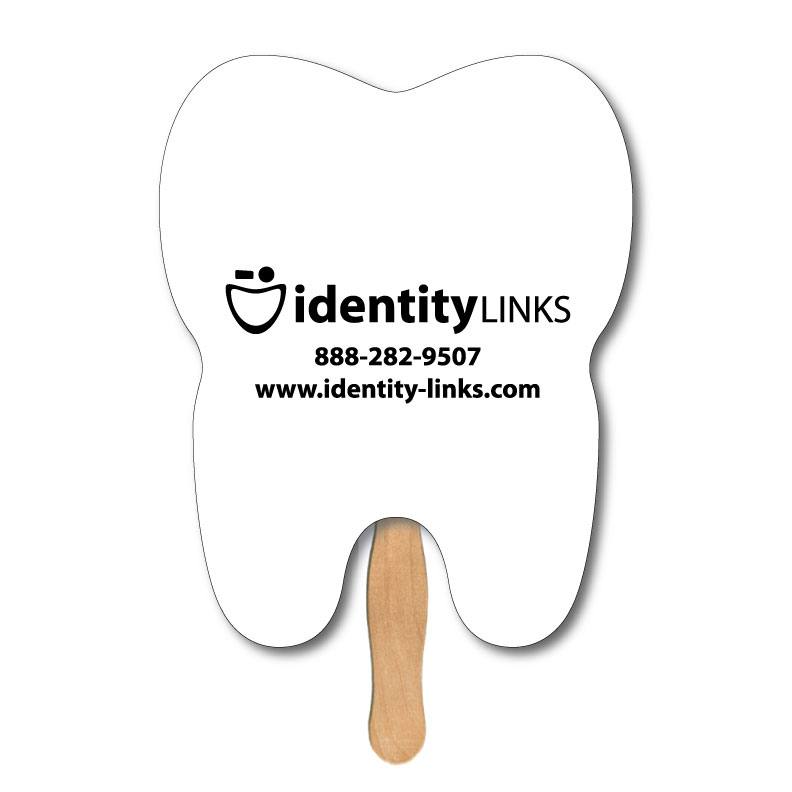 Tooth Fan Promotional Logo Tooth Shaped Hand Fan