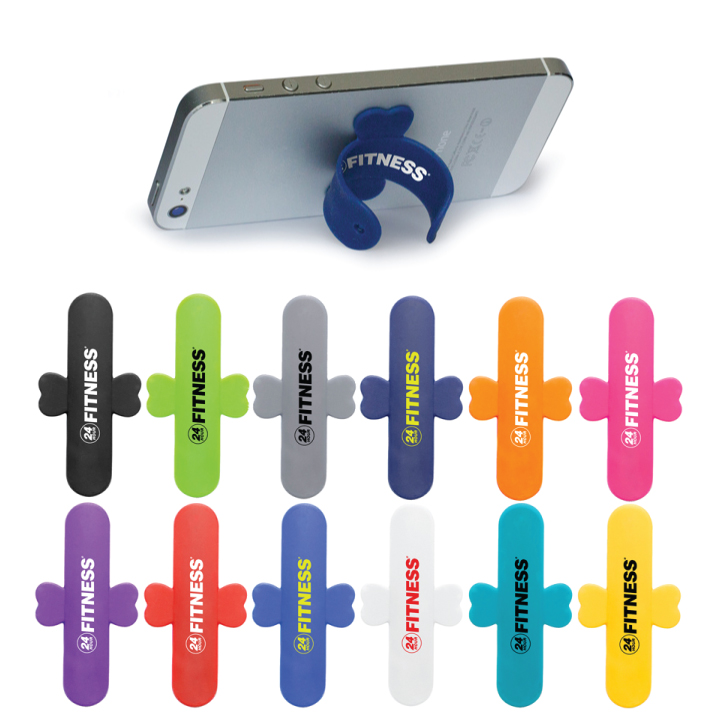 Imprinted Identity Snap Silicone Phone Stand
