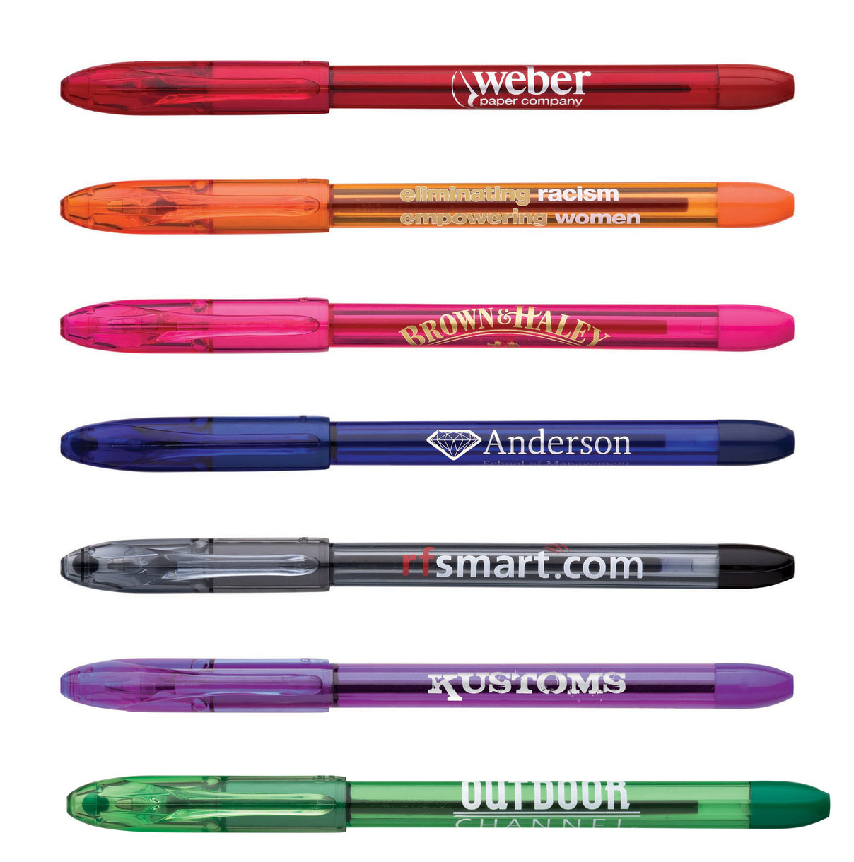 Color Pens Rsa Custom Imprinted R.S.V.P. Colors Medium Line Ballpoint Pen