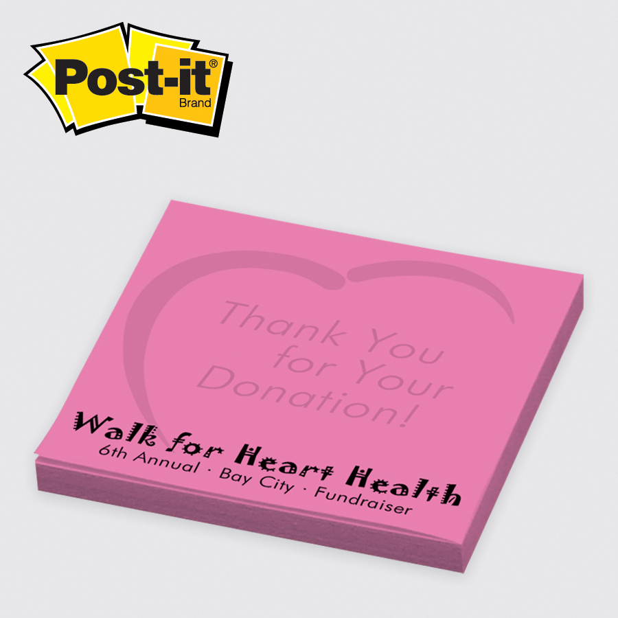 Custom Imprinted 3" x 3" Post It Notes