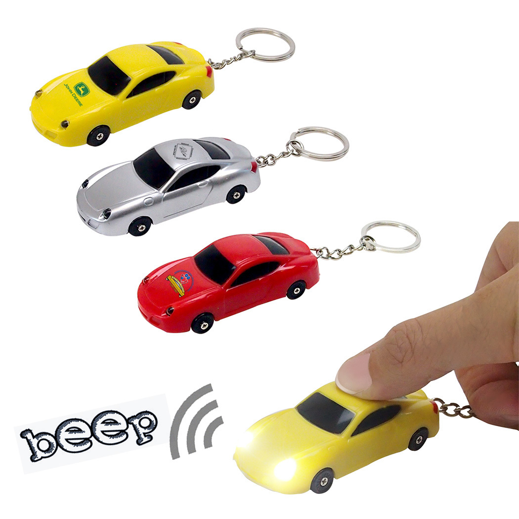 Promotional Sports Car LED Light and Sound Keychain