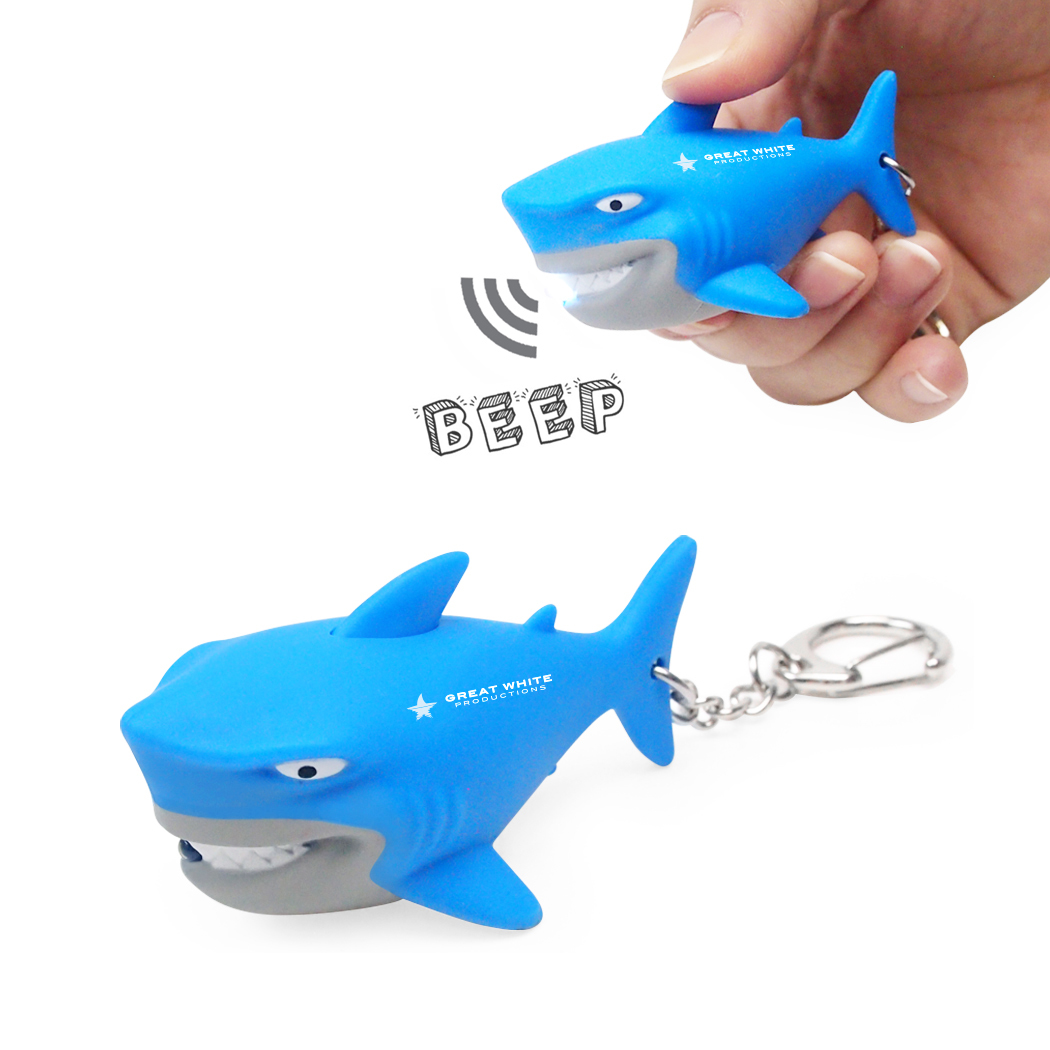 Shark Led Keychain Promotional Shark LED Light Key Chain