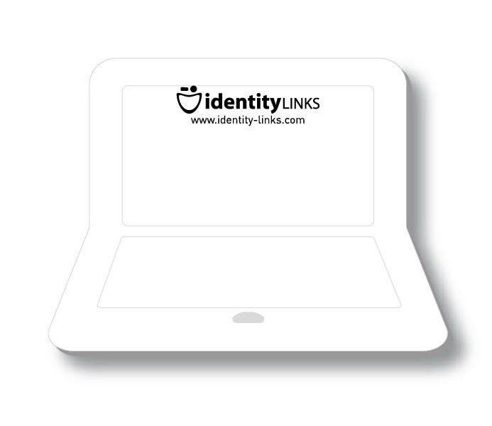 Custom Imprinted 25 Sheet BIC 4 x 3 Computer Shaped Adhesive Notepad