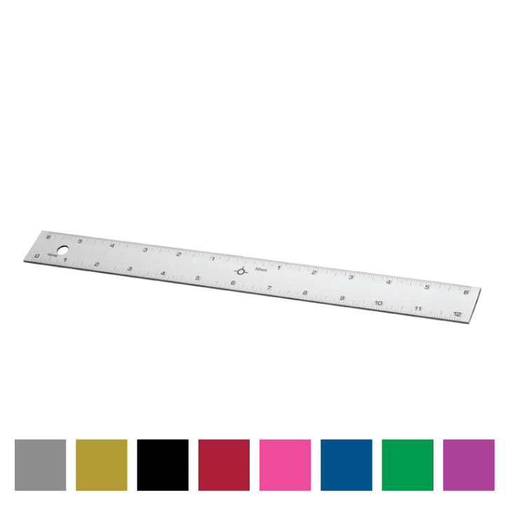 Custom Printed 15 inch Alumicolor Straight Edge Ruler with Center ...