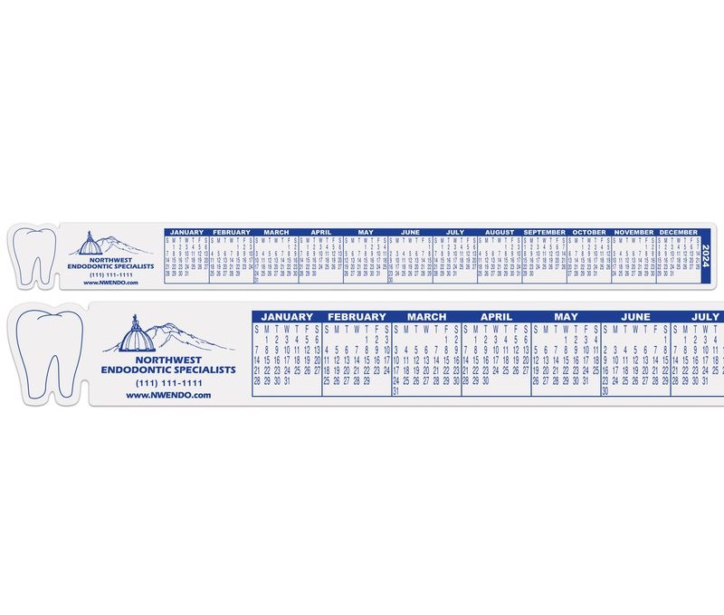 Computer Monitor Ribbon Calendar Promotional Tooth Shaped Computer Monitor Calendar