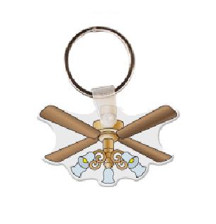 Custom Printed Ceiling Fan Soft Vinyl Keychain