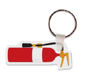 Custom Printed Fire Extinguisher 2 Vinyl Keychain