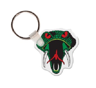 Custom Printed Snake Head Vinyl Key Tag
