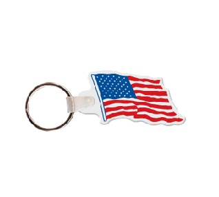 Custom Printed Flag Soft Vinyl Keychain
