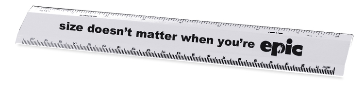 Custom Printed 8 inch Alumicolor Aluminum Desk Ruler | Identity Links