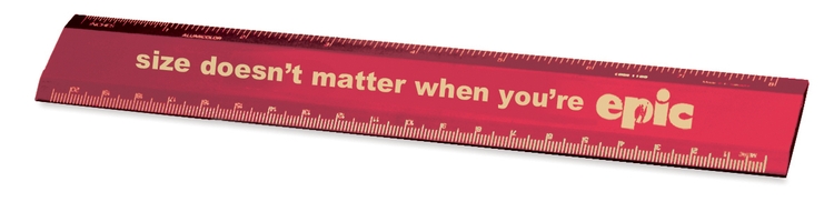 Custom Printed 8 inch Alumicolor Aluminum Desk Ruler